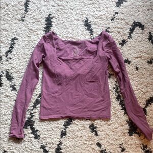 Free People Clean Lines Square Neck Long Sleeve